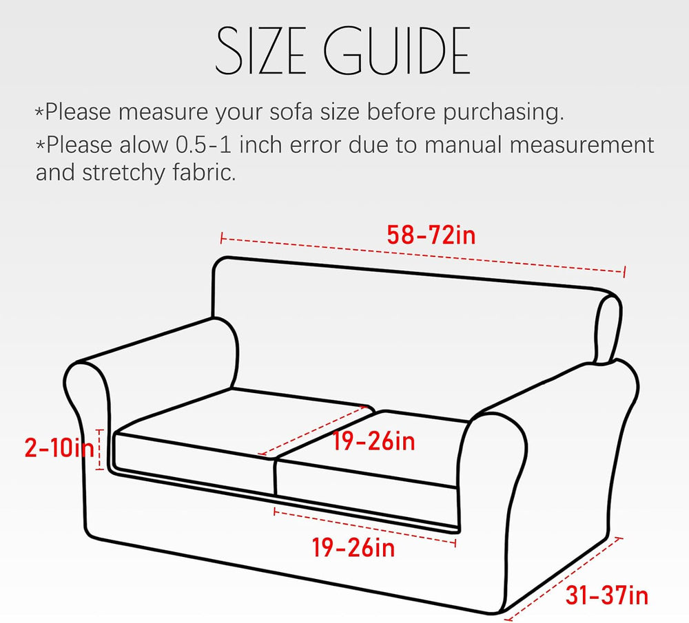 FUANGUI 2 Piece Chair Covers Armchair Arm Covers Chair Couch Covers