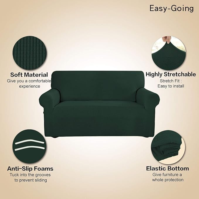 Easy-Going Stretch 4 Seater Sofa Slipcover 1-Piece Sofa Cover Furniture - Image 4