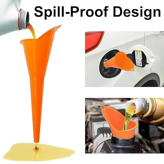 3-Pack Long-Neck Oil Funnels, Gas & Transmission Fluid - Image 4