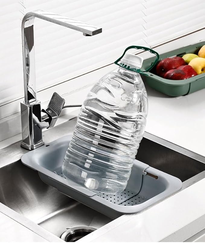 NIWWIN Collapsible Kitchen Colander Strainer, Expandable Over the Sink Colander - Image 4