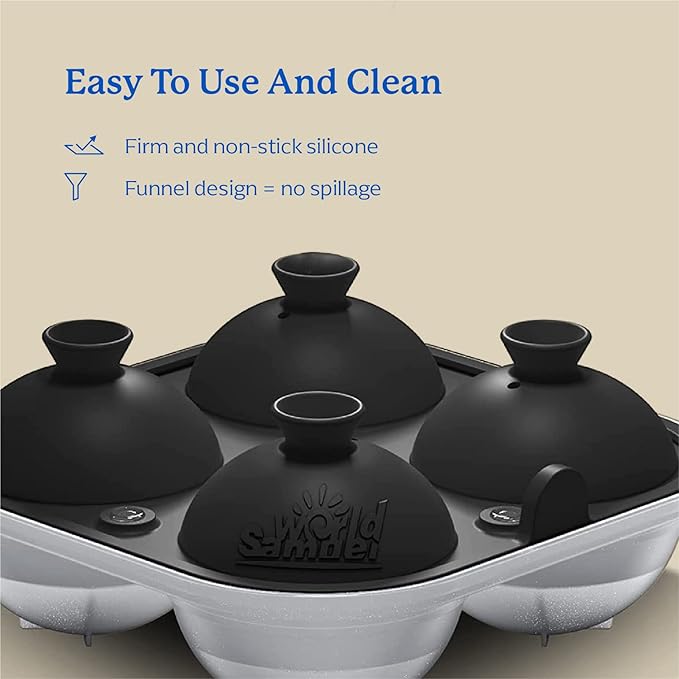 Samuelworld Large Silicone Premium Ice Trays, 2 Inches Big Ice Cube Tray & 2.5 - Image 6