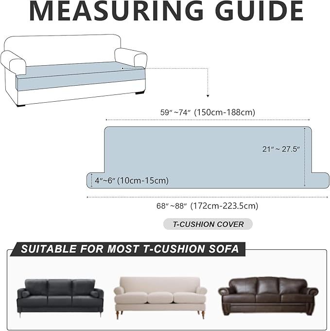 Leather Look Couch Cushion Covers Sofa Seat Slipcovers Sets Couches Furniture - Image 2