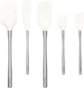 Tovolo Stainless Steel Handled Silicone Spatula Set of 5 White, Dishwasher Safe by Tovolo
