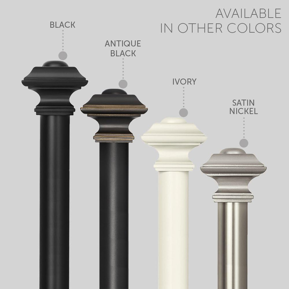 Ivilon Drapery Treatment Window Curtain Rod - Square Design 1 1/8 Rod. 72 to ...