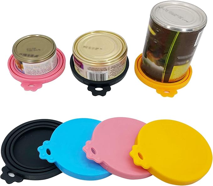 Food Can Covers/4 Pack/Universal BPA Free Silicone Dog Cat Tin Lids - Image 2