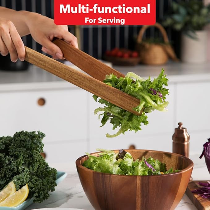 SLATE & ROYCE 5-Piece Acacia Wood Utensil Set, Non-Toxic Wooden Kitchen Tools - Image 7