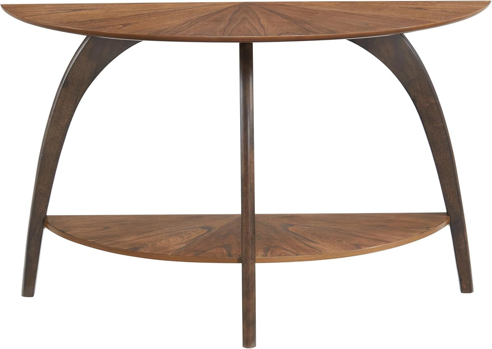 Martin Svensson Home LAX Mid Century Wood Sofa Table, Nutmeg & Espresso