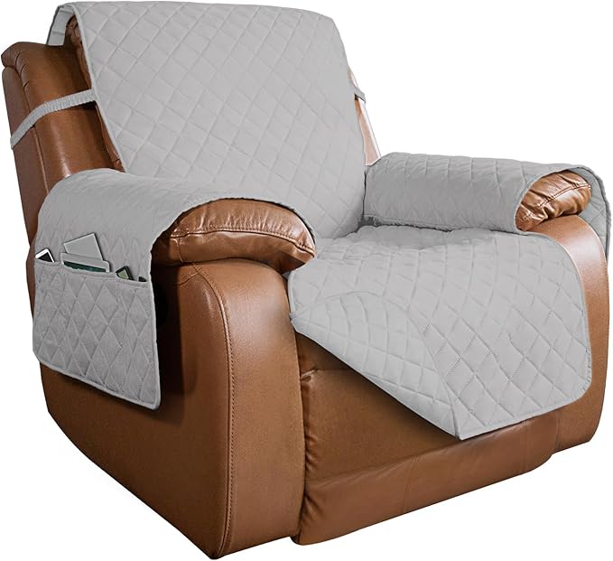 PureFit Reversible Quilted Sofa Cover, Water Resistant Slipcover Furniture by PureFit