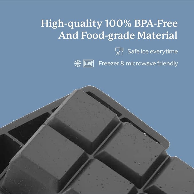 Samuelworld Large Silicone Premium Ice Trays, 2 Inches Big Cubes & 2.5 Inches - Image 7