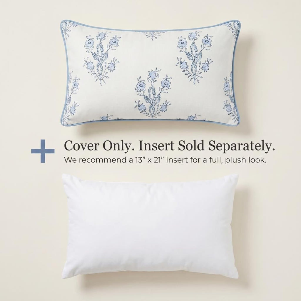 Mary Lumbar Grandmillennial Pillow Cover Only, 12"x20" for Couch, Bed, Chair
