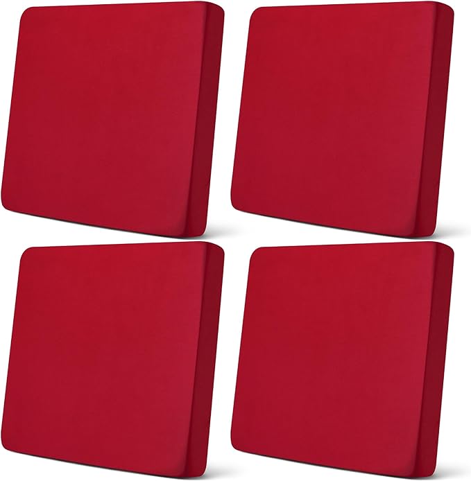 Newwiee Set of 4 Stretch Patio Cushion Covers Sofa Couch Seat Chair Slipcovers by Newwiee