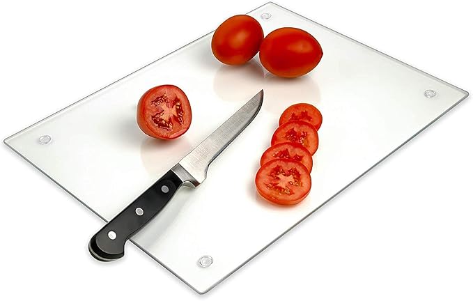 Tempered Glass Cutting Board Long Lasting Clear Glass Scratch, Shatter Resistant by LightInTheDark