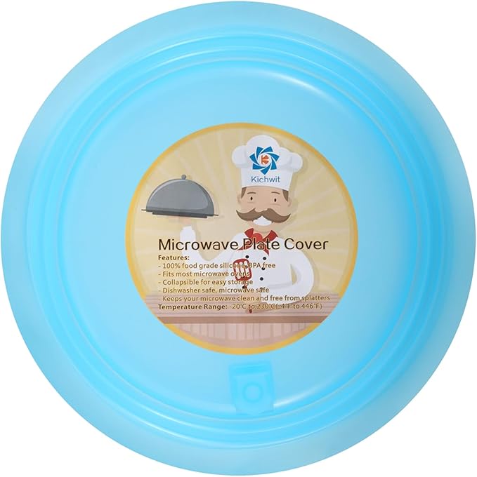 Kichwit Silicone Microwave Plate Cover Collapsible, Dishwasher Safe and BPA Free - Image 7