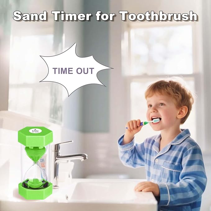 5 Minute Hourglass Sand Timer, Plastic Hexagon Hourglass Sand Clock 5 Min - Image 6