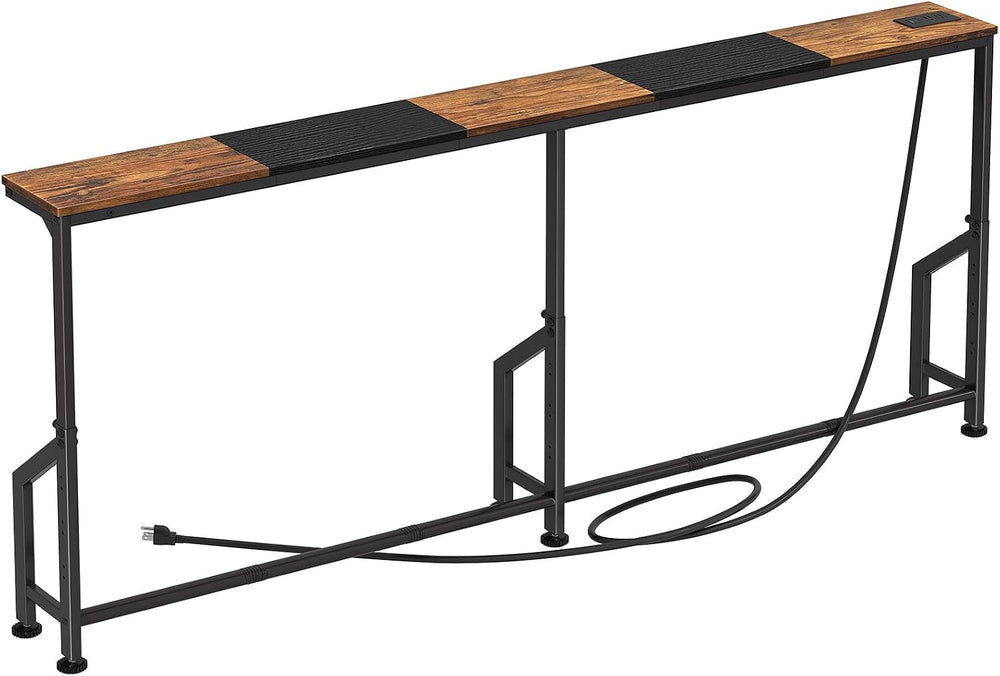 Kitstorack 76.9" Narrow Console Table with Power Outlet for Living Room ...