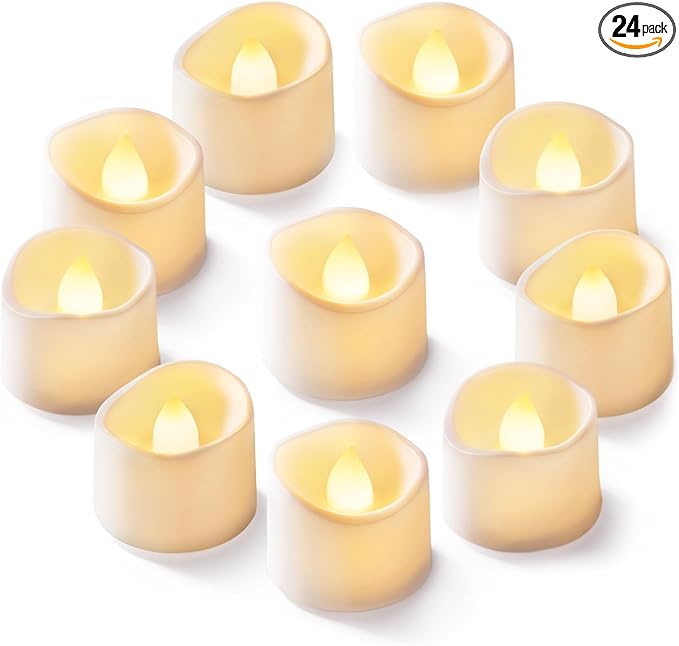 Homemory 24Pcs Flickering Flameless Candle Battery Operated, 200+Hours Fake E...