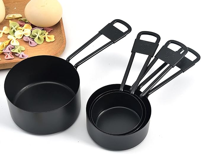 9PCS Black Stainless Steel Measuring Cups and Spoons Set, Heavy Duty Measuring - Image 5