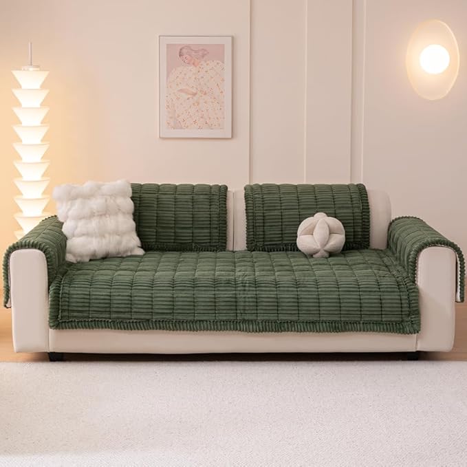 Couch Cover for Dogs Washable, Fuzzy Pet Couch Covers for 3 Cushion Sofa Pet - Image 2