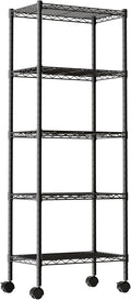 DUMOS 5-Tier Metal Wire Storage Shelves, Adjustable Standing Storage Rack Shelf by DumosLifestyle