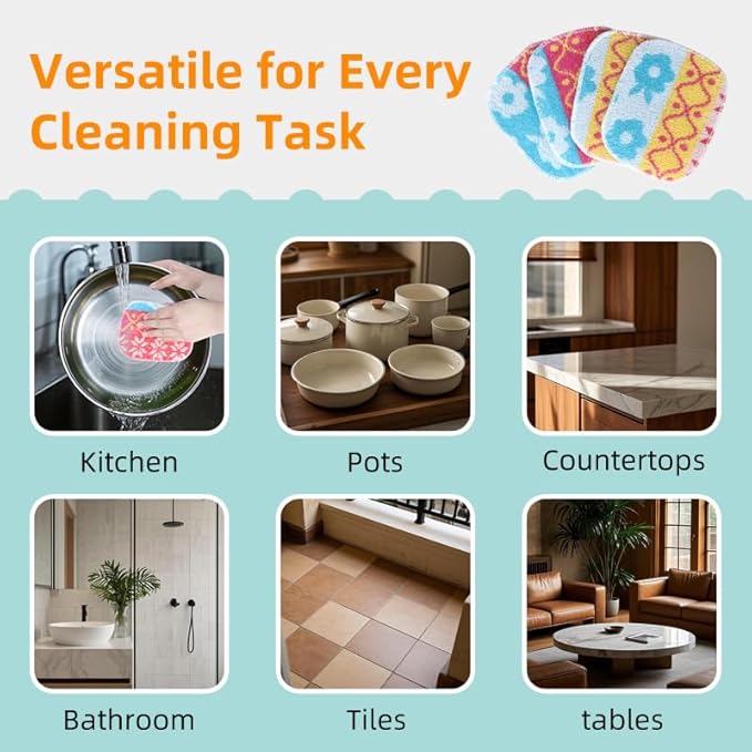 Amarelle Scrub, Eco-Friendly Reusable Dish Scrubbers - Image 9