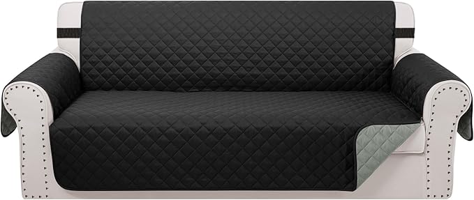 Reversible 4 Seater Sofa Cover 91 Inch Large Couch Cover Furniture Protector by LuxshareHome