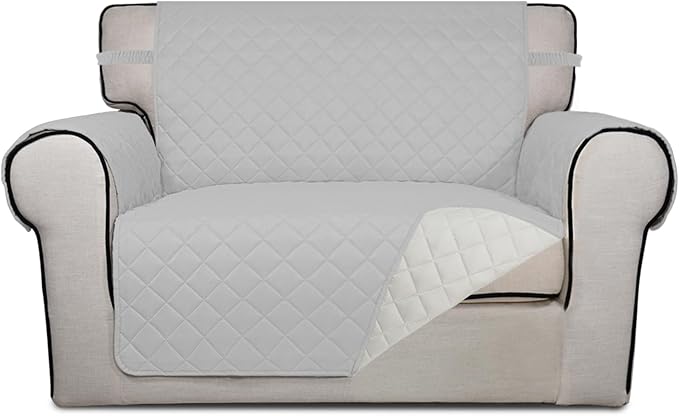 PureFit Reversible Quilted Sofa Cover, Water Resistant Slipcover Furniture by PureFit