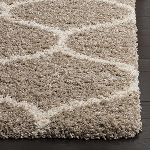 SAFAVIEH Hudson Shag Accent Rug 2x3, Plush Trellis Beige & Ivory SGH280S