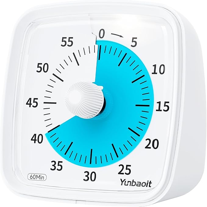 Yunbaoit Visual Timer with Night Light, 60-Minute Countdown Timer by Yunbaoit
