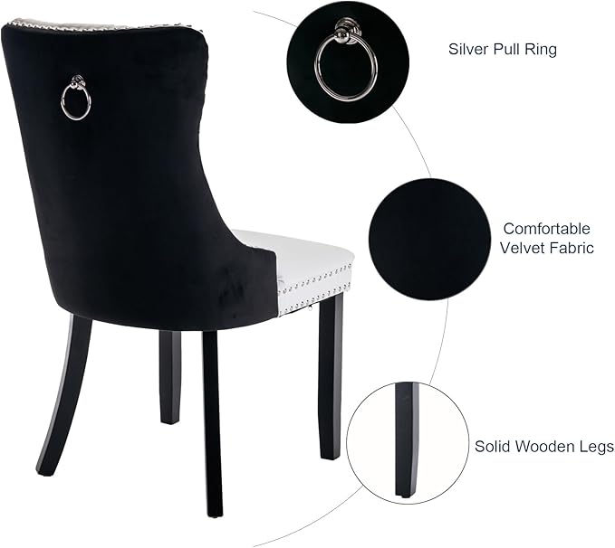 Dining Room Chairs Set of 4, Upholstered Tufted Dining Chairs with High Back,...