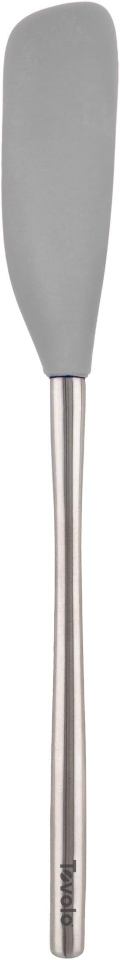 Tovolo Jar Spatula Silicone Long Stainless Steel Handle Scraper Spatula Oyster by Tovolo