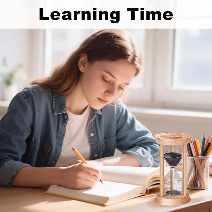 3 Minute Hourglass, 3 Min Wooden Sand Timer, Wood Sand Watch, Three Minute Mini - Image 7