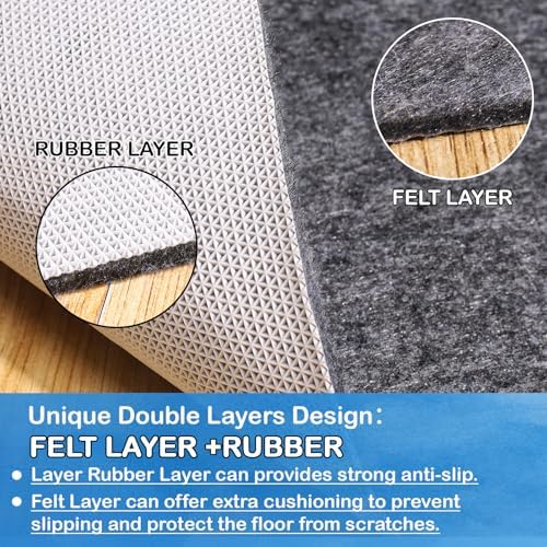 Non-Slip Rug Pads 8 x 10 ft, 100% Waterproof Extra Large Area Rugs Non Skid R...