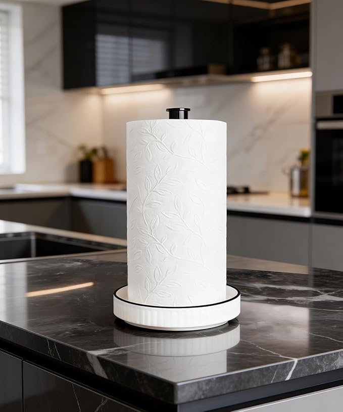 VROOMIUM Paper Towel Holder Countertop, Fits Double to Family Rolls, Elegant - Image 6