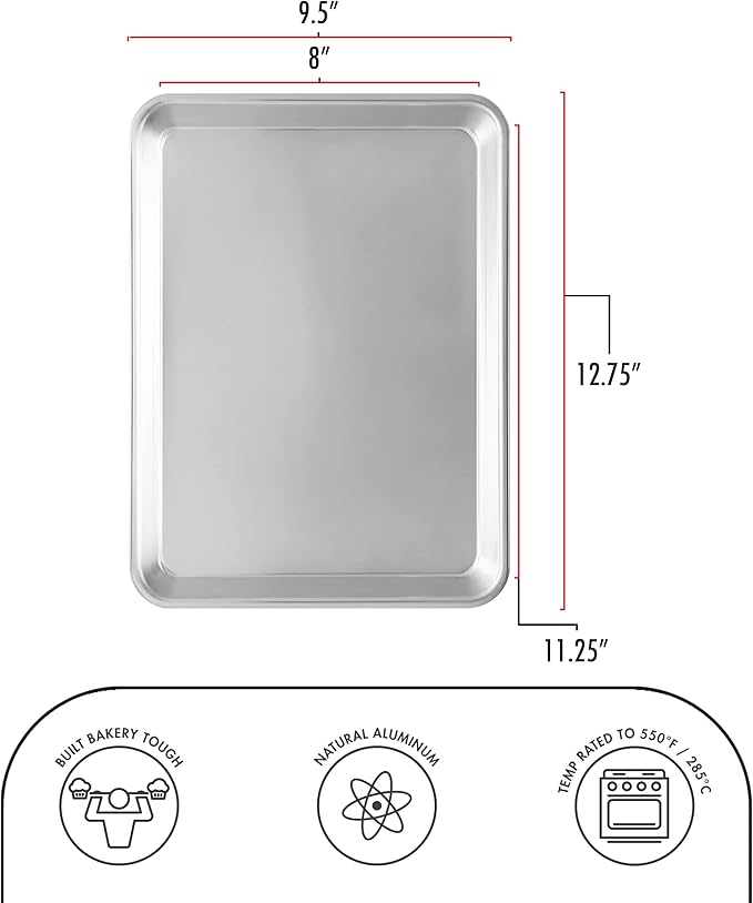 Fat Daddio's Natural Aluminum Quarter Sheet Pan - Image 4