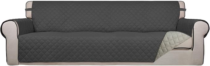 PureFit Reversible Quilted Sofa Cover, Water Resistant Slipcover Furniture by PureFit