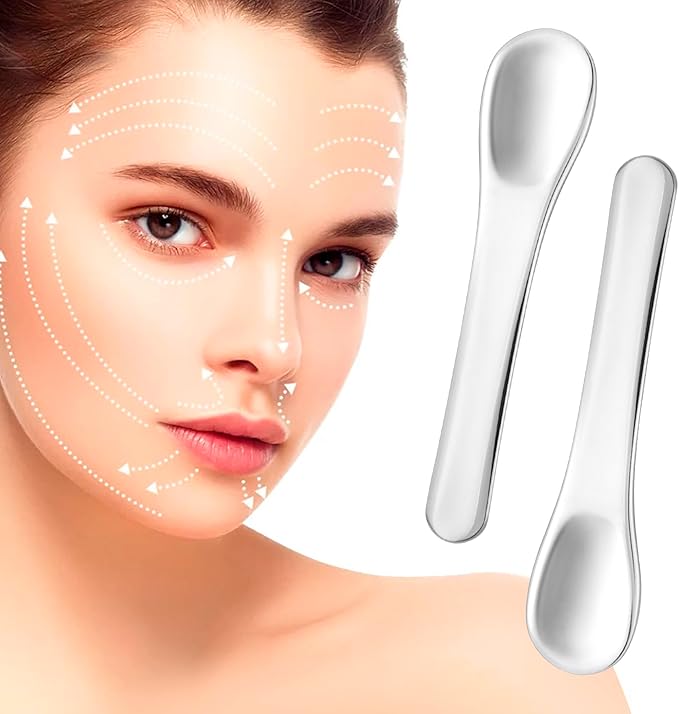 Pndeyo 3pcs Mini Stainless Steel Makeup Spatula, Reusable Cosmetic Cream - Image 7