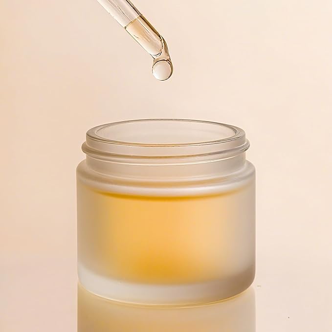 2oz Jars with Lids, Hoa Kinh 24 Pack Frosted Glass Jars with Woodgrain Lids - Image 5