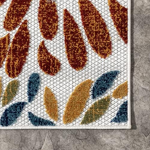 nuLOOM Monique Blue Floral & Paisley Indoor/Outdoor Area Rug, 8' Square
