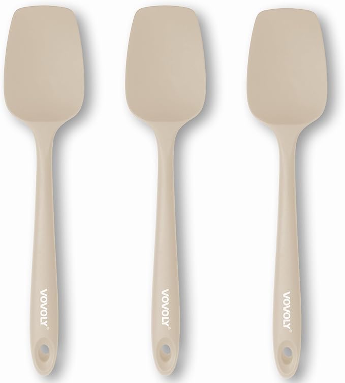 Silicone Spatula Set, High Heat Resistan Rubber Spoon Spatula, Non-Stick by VOVOLY