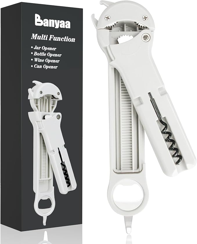 7 in 1 Jar Opener Bottle Opener and Wine Opener by Banyaa