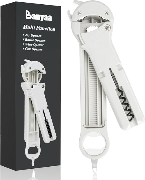7 in 1 Jar Opener Bottle Opener and Wine Opener by Banyaa