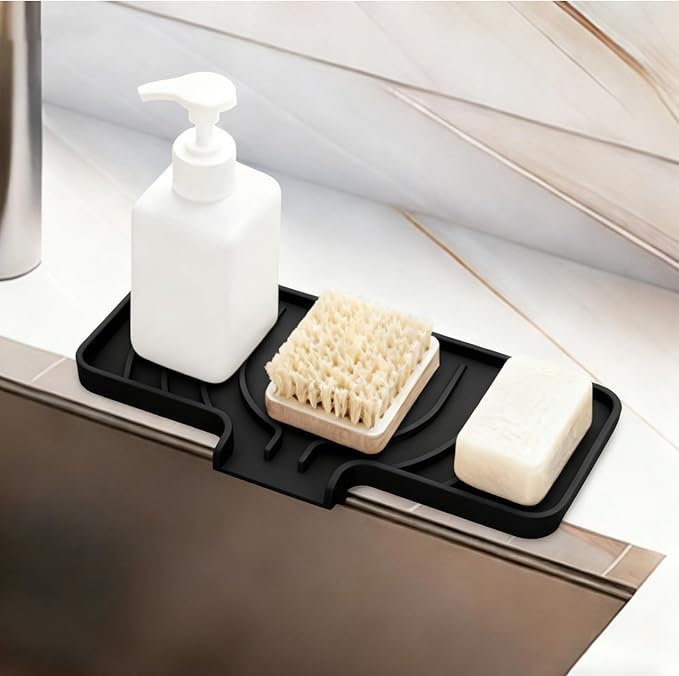 GUUKIN Sponge Holder for Kitchen Sink, Sink Caddy and Soap Tray | 10x4 inch - Image 7