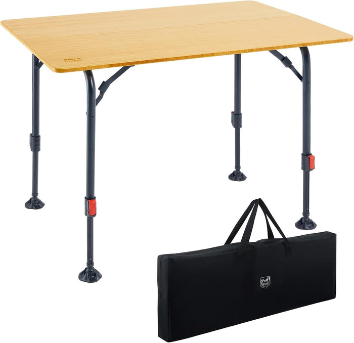 TIMBER RIDGE Bamboo Folding Camping Table, Portable RV Picnic Table