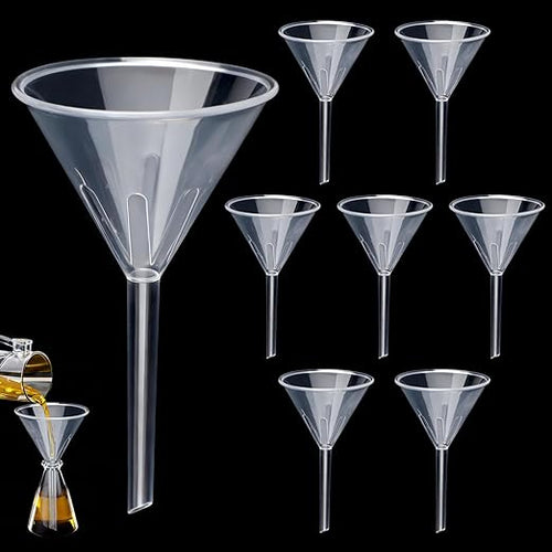 8 Pcs 3.5 Inch Wide Mouth Plastic Funnels, Easy and Smooth Content Transfer by Unknown