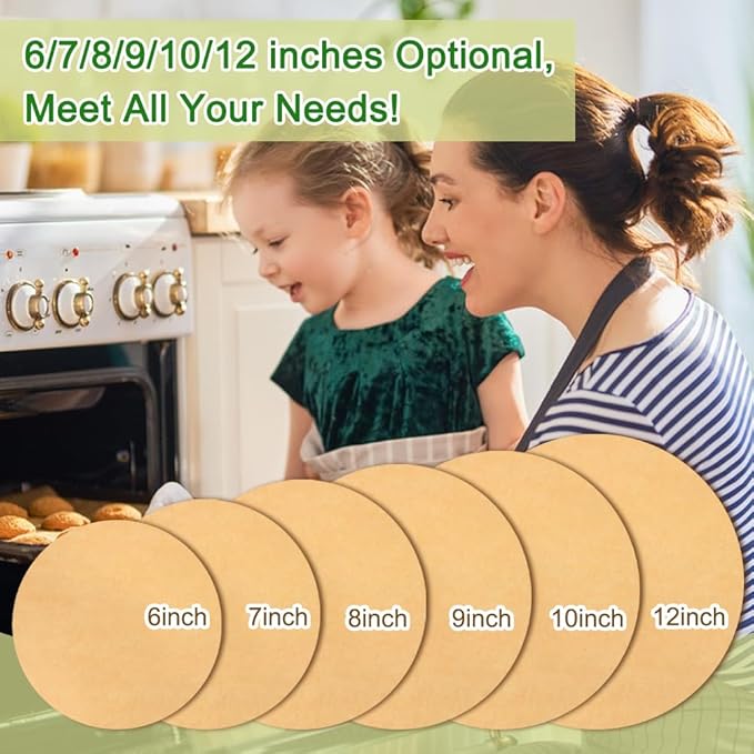 BOYAN Parchment Paper Rounds, Non Stick 10 Inch Round Parchment Paper - Image 8