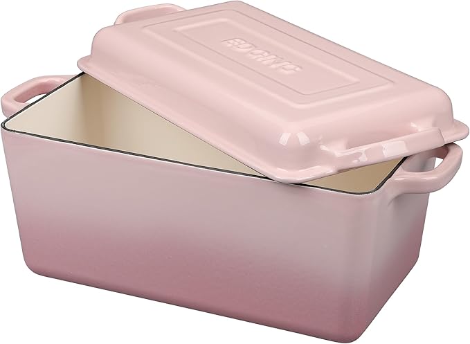 EDGING CASTING Enameled Cast Iron Dutch Oven, Oblong Bread Oven