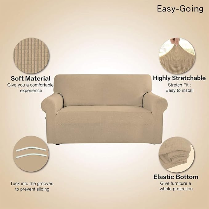 Easy-Going Stretch Loveseat Slipcover 1-Piece Sofa Cover Furniture Protector - Image 3