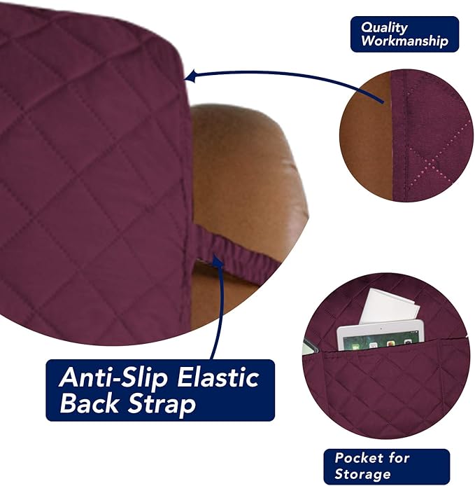 PureFit Reversible Quilted Sofa Cover, Water Resistant Slipcover Furniture - Image 3