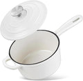 Homikit Small Cast Iron Pot, 2 Quart Enameled Cast Iron Sauce Pan by Homikit