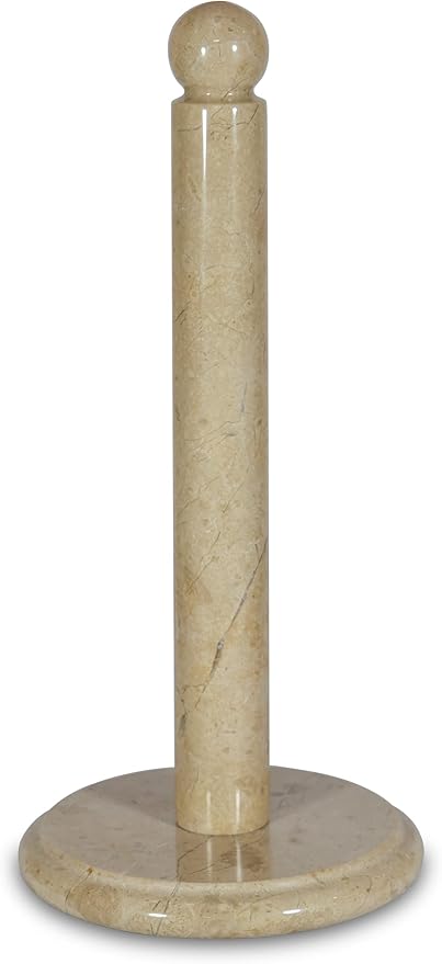 Handmade Ivory Marble Paper Towel Holder – Beige or Ivory Natural Stone by Unknown